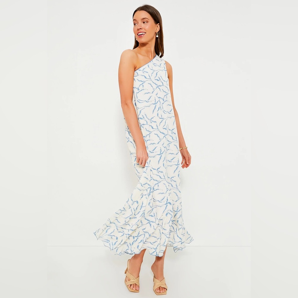 HYACINTH HOUSE Tuckernuck Cream & Blue Seaside Sabine Dress